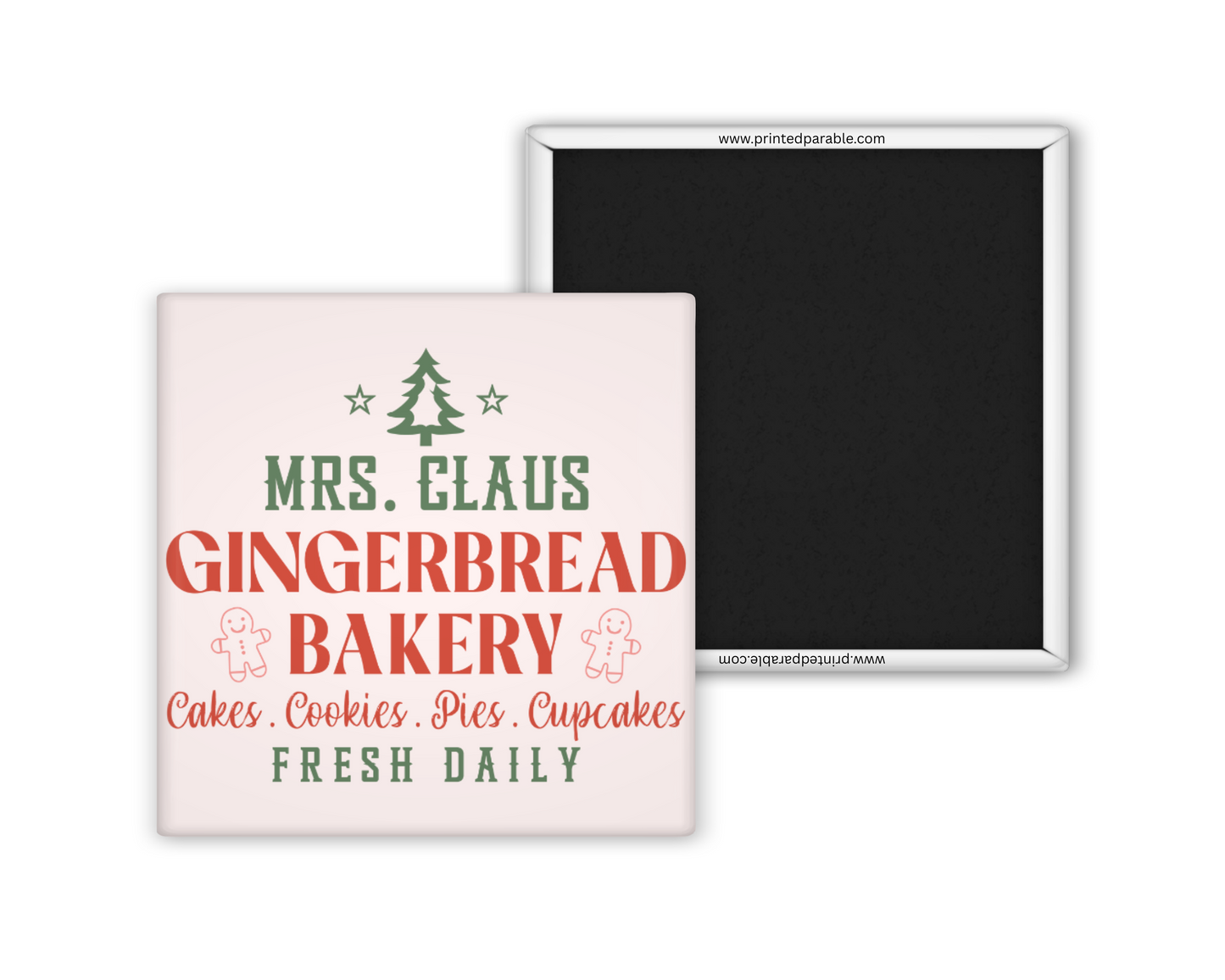 Ms. Claus gingerbread bakery vintage magnet
