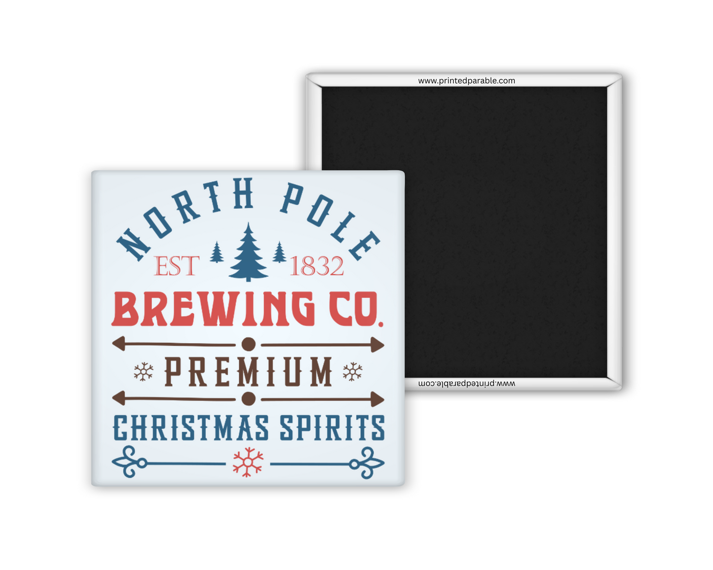 North Pole brewing vintage magnet