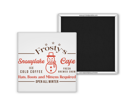 Frosty's snowflake cafe magnet