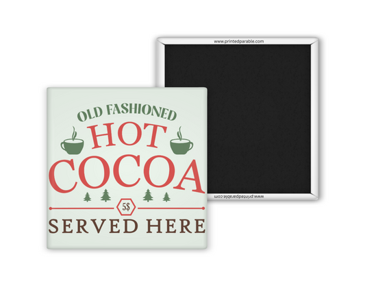 Hot cocoa vintage magnet