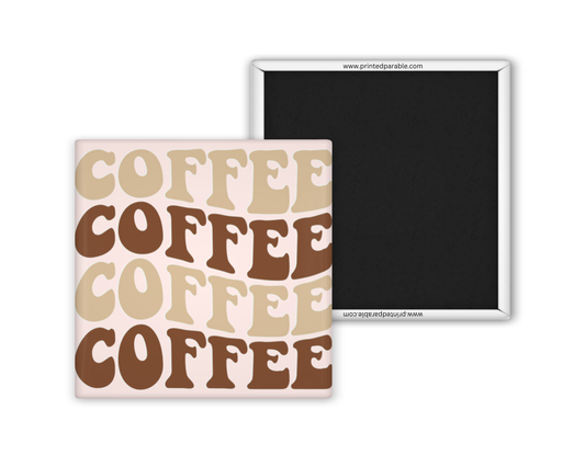 Retro coffee magnet