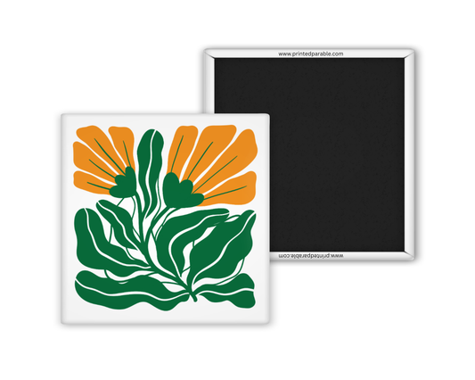 Retro sunflower magnet