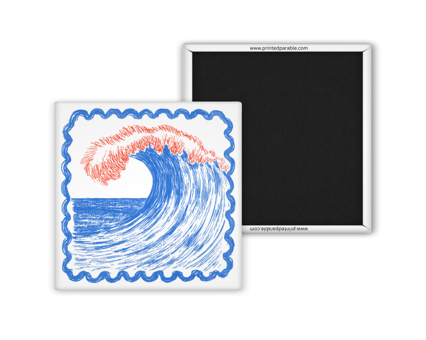 Ocean waves magnet, fishermen aesthetic, coastal summer magnet